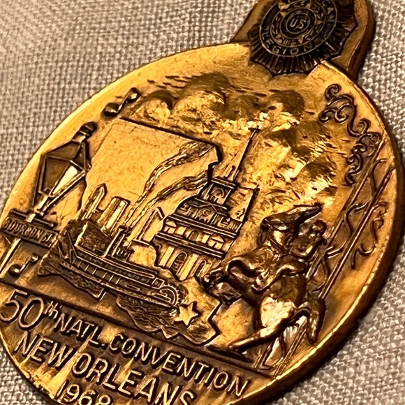 Vintage 1960s US American Legion medal 50th national convention New Orleans 1968 - Picture 4 of 5